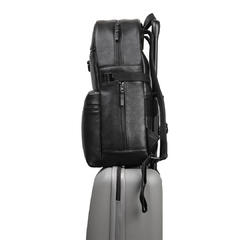 MOCHILA CUERO - NEGRO TM