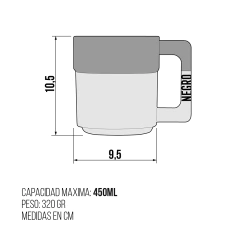 Tazón gres gris