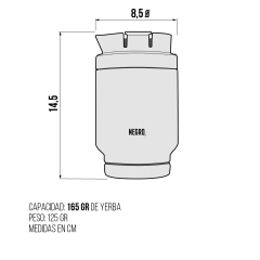 Yerbera Acero Blanco - tienda online