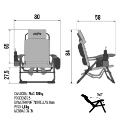 Reposera Negro en internet