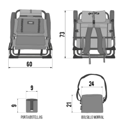 Reposera Negro - NEGRO TM