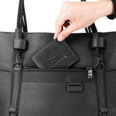 Tote cuero - NEGRO TM