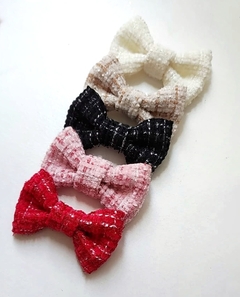 laço tweed p - 6cm (faixinha ou bico de pato)