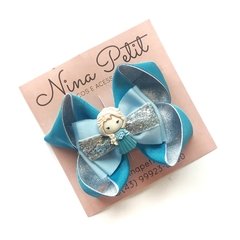 Laço elsa frozen gg 12cm (faixinha ou bico de pato)