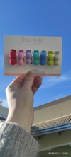 kit pompom arco-íris micro (bico de pato 3cm)