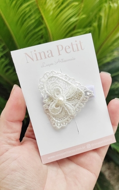 Coração em renda (bico de pato 4,5cm)