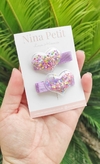 Par coraçãozinho cristal (bico de pato 4,5cm)