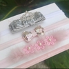 Faixinha florzinha e pelinho rosa bebê
