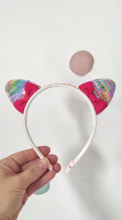 Tiara gatinho neon - comprar online