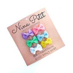 Kit 6 lacinhos basic essentials micro 3cm (faixinha ou bico de pato)