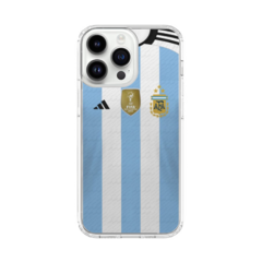 camiseta argentina Qatar 2022 con parche campeón
