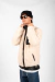 CAMPERA FLEECE beige/negro - comprar online