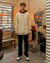 BUZO FAUX crudo/bordo - tienda online