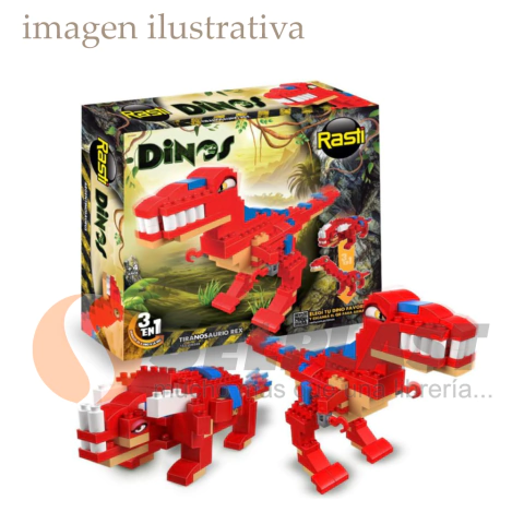 RASTI DINOSAURIO TIRANOUSARIO REX 133 PZAS TRES EN UNO 26310 "DESTACADO" CR.53706