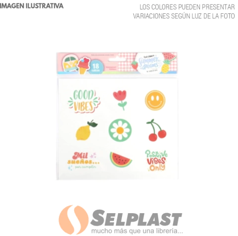 STICKERS IBI CRAFT SUMMER DREAMS 18 UNIDADES 65195 CR.57076