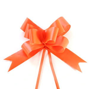 MOÑO MAGICO OPACO 25 CM CINTA 1.5 CM X 100 UN NARANJA OSC CR.9772