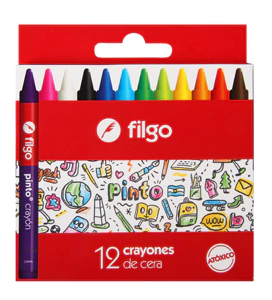 CRAYONES CERA FILGO PINTO X 12 COLORES WXC-12 CR.9995