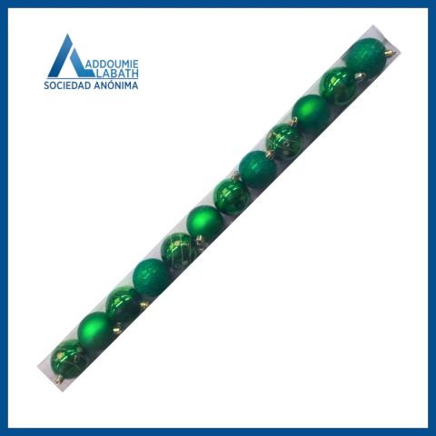 Globos Navideños Dibujo Círculos A.S179 X12 Unidades