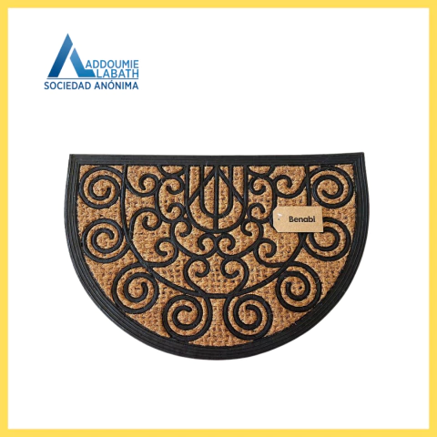 Alfombra de Yute y Goma Medialuna