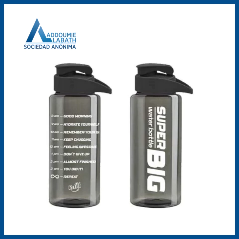 Botella de Plástico Super BIG Negra 1.100 ML - comprar online