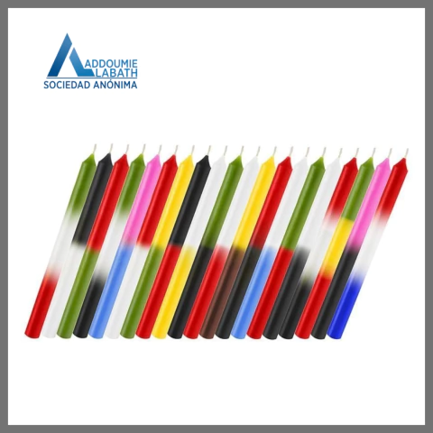 Vela Larga Bicolor X12 UNIDADES