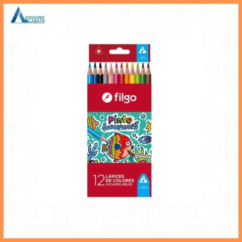 Lápiz Color Filgo Acuarelable x12 unidades largos - comprar online