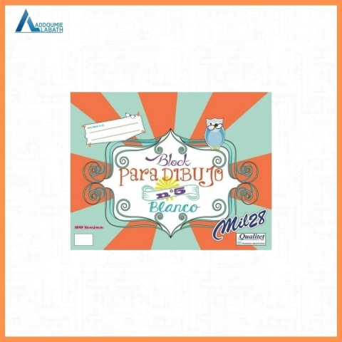 Block de Dibujo N°5 Blanco x20 hojas Mil28 - comprar online