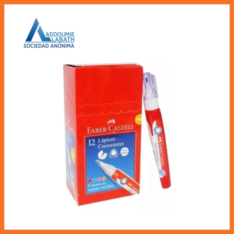 Lápiz Corrector Faber Castell X12 Unidades