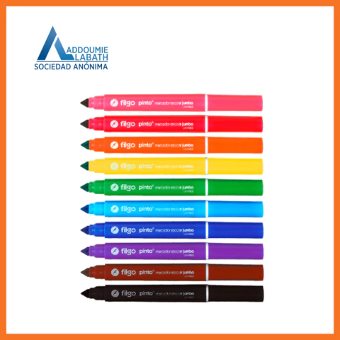 Marcadores Jumbo Filgo Lavables X12 Unidades
