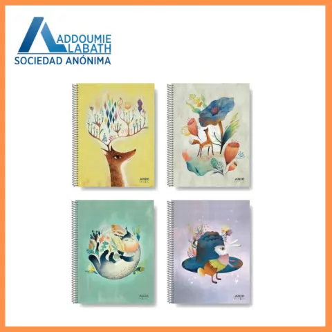 Cuaderno Arte Nórdico tapa dura 16x21 X80 Hojas