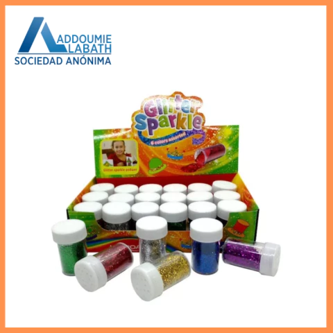 Brillantina Glitter de Color en Pote