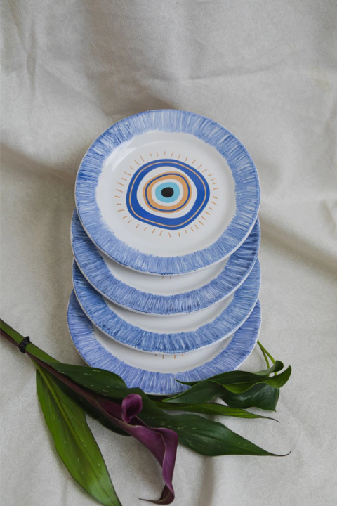 Monte seu Conjunto de Pratos de janta Olho Grego – Coleção Talismã - comprar online