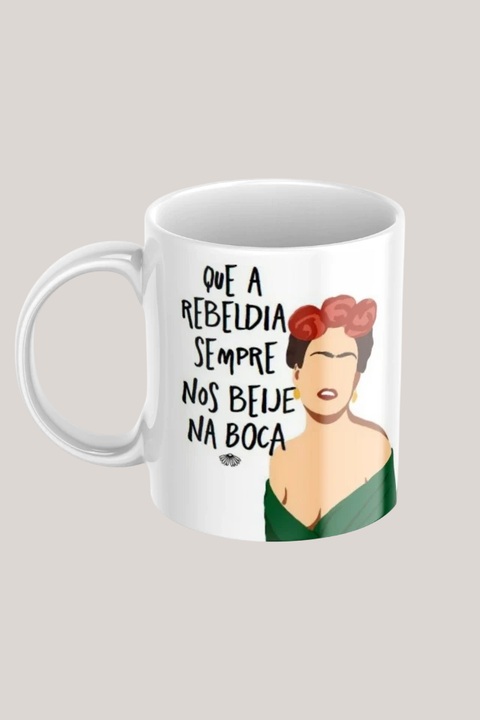 Caneca Frida Kahlo, Que a Rebeldia - comprar online