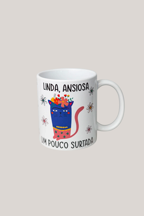 Caneca Frida Kahlo, Linda Ansiosa - comprar online