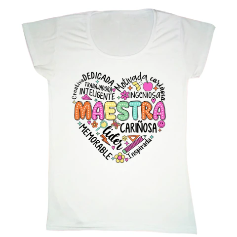 Remera Maestra Corazón