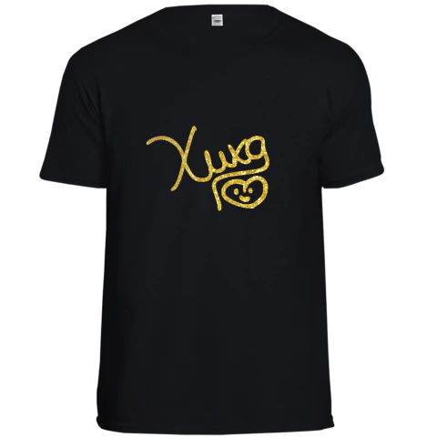 Remera Autógrafo Xuxa Glitter Dorado
