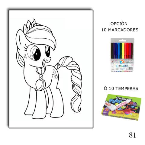 Cuadro Pony Trenza