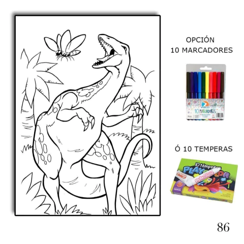 Cuadro Dinosaurio Mariposa