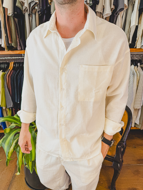Camisa Lisboa crudo