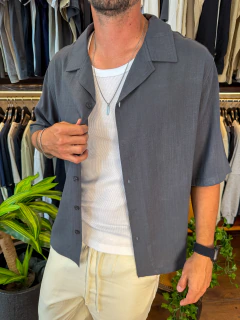 Camisa Varela gris oscuro - comprar online