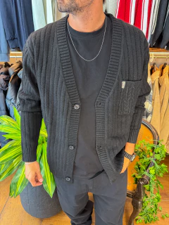 Cardigan Venelo negro - Maverick urban wear