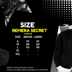 Remera Boxy Secret negra - tienda online