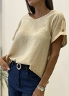 Blusa Crepe Cuello V C/Botones en Hombros Liguria (EB293)