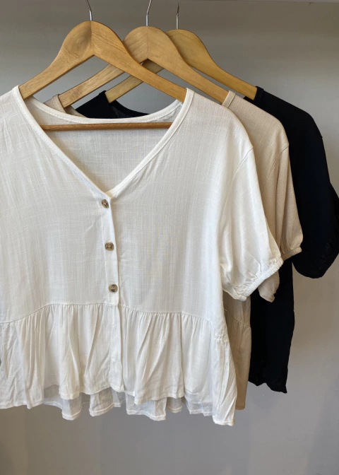 Blusa botones y volados (SCA248)