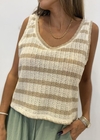 Musculosa Crochet Rayada Basica Sansa (IV703)