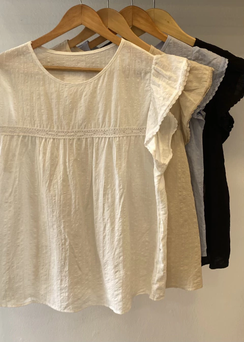 Blusa Cotton C/Puntilla (KY439)