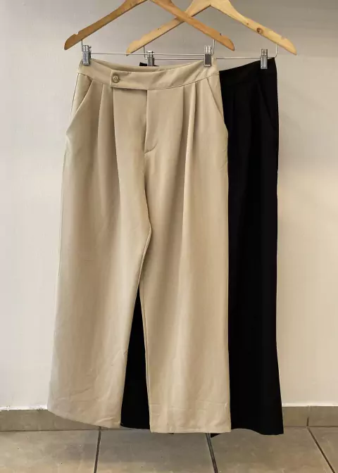 Pantalon Recto C/Boton en Costado Poly (IV691)