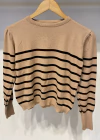 Sweater Rayado C/Frunce En Mangas (2425048)