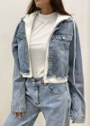 Campera jean con capucha (KL93)