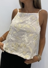 Top Amiri Voile Bordado B/Fino Lazo (AZ327)